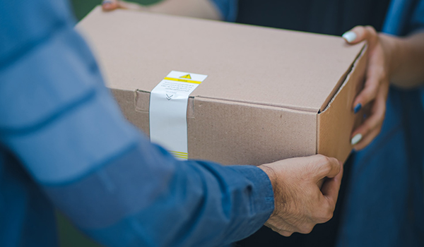 person delivering a parcel