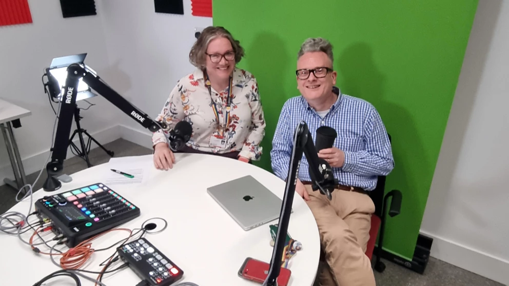 Library Director Andrew Barker with Head of Library Engagement Louise Speakman