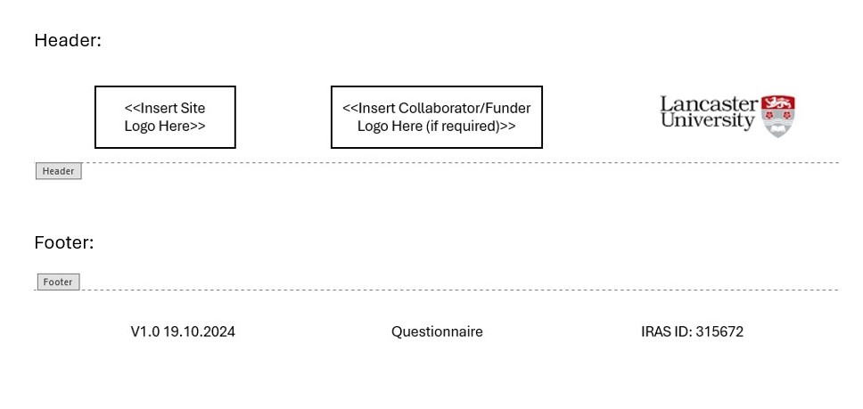 Questionnaires Headers and Footers Cropped