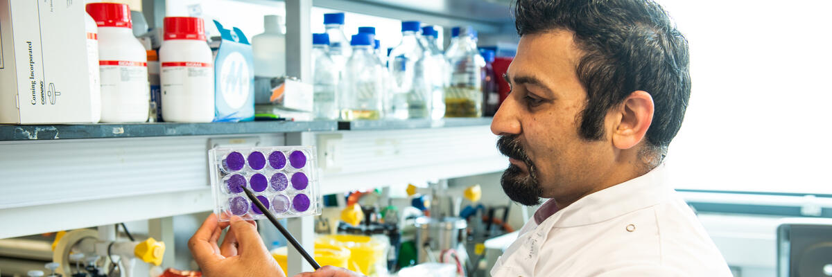 Professor Munir in a research lab