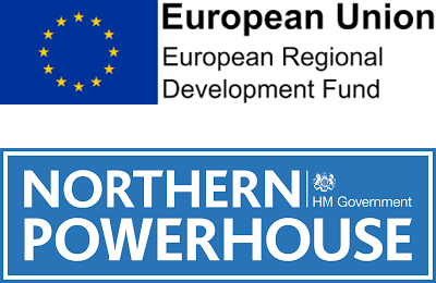 ERDF and Northern Powerhouse logos