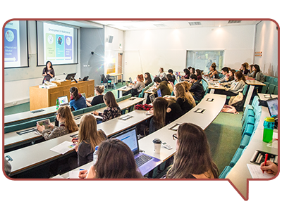 Students sitting in a lecture