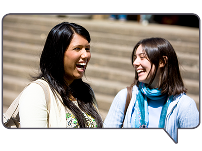 Two students talking