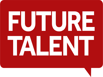 Future Talent, in a speech bubble