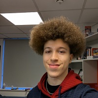 Close up image of Angelo Hazell