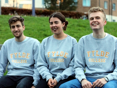 Students wearing Fylde jumpers