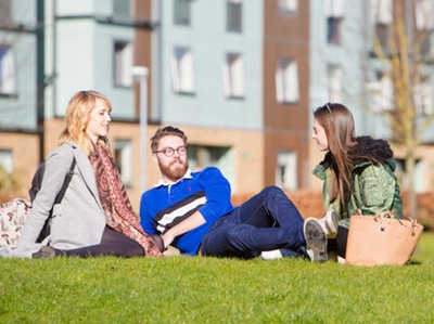 Grizedale students chatting near County
