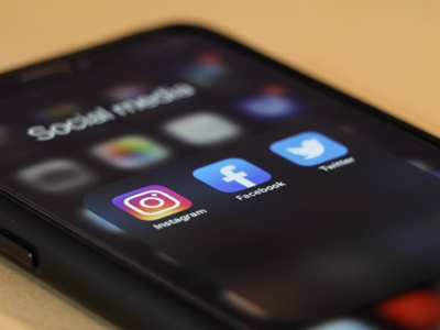 Social media on mobile phone