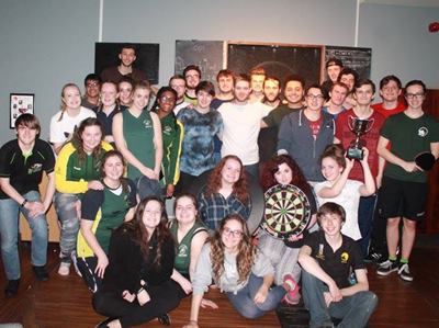 Cartmel Patriots team with flag