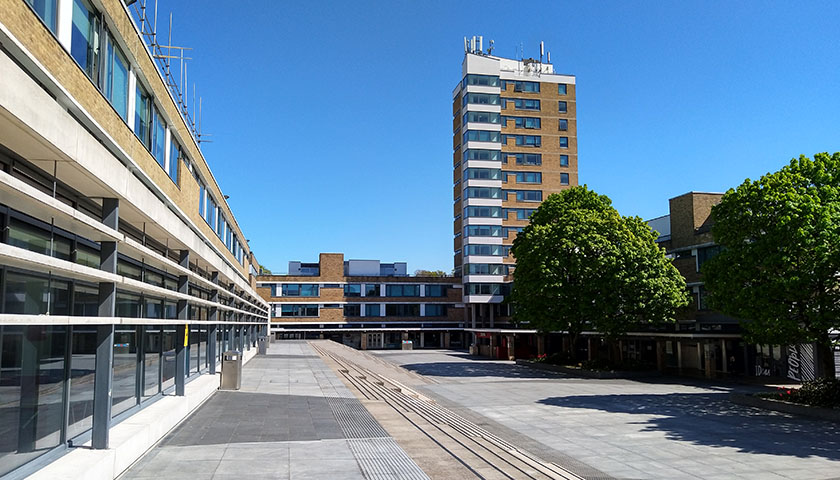 Alexandra Square with Bowland Tower in the background