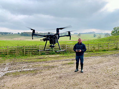 Mark Gillow flying drone