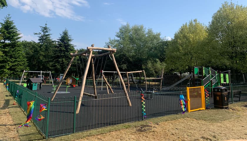 Playground in the local lancaster community which Wind Turbine Community Benefit Fund helped fund