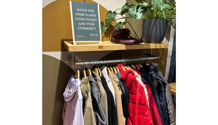 ReStore shop selling preloved clothes on campus