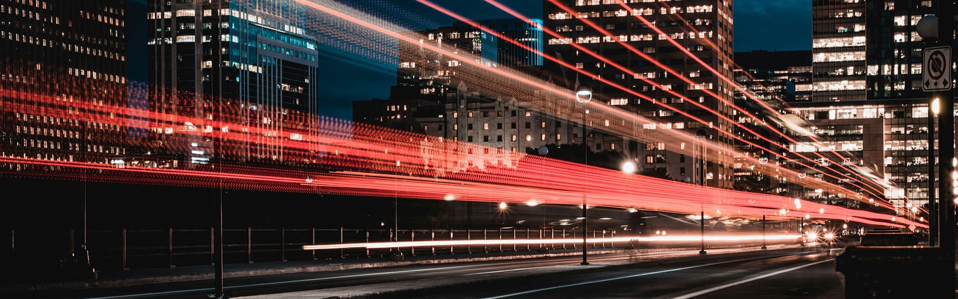 Long exposure photo of a road in a city
