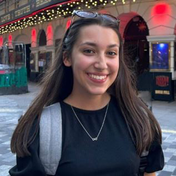 Image of student Erin smiling at the camera