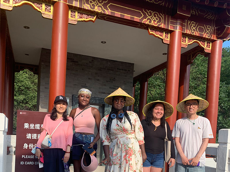 Student Lyea at the Great Wall of China