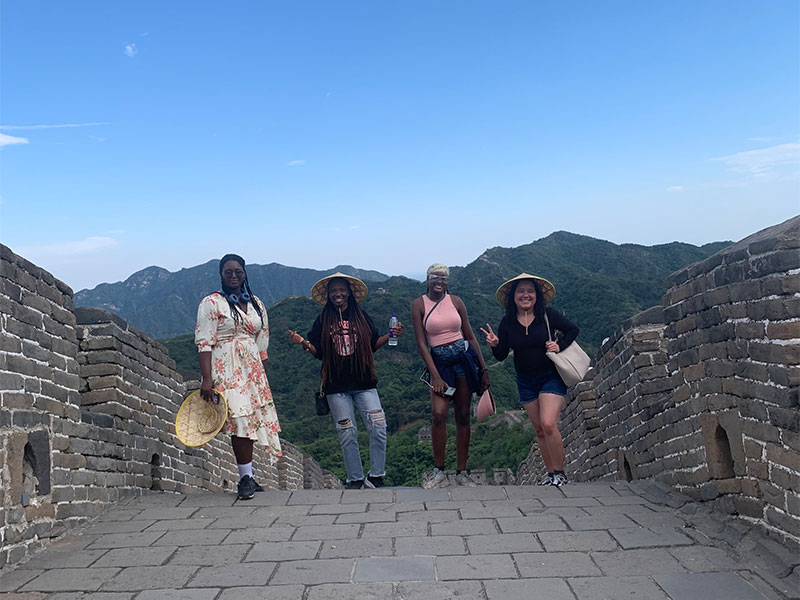 Student Lyea at the Great Wall of China