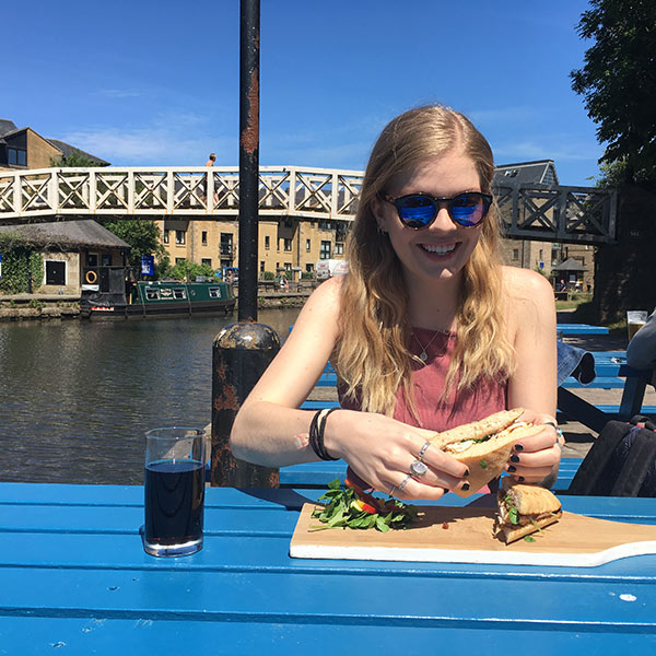 Sitting outside the Water Witch