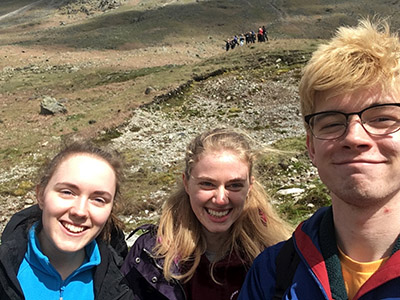 Tom and friends on the beach