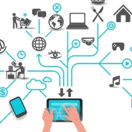 A woman with a glucose monitor in her arm