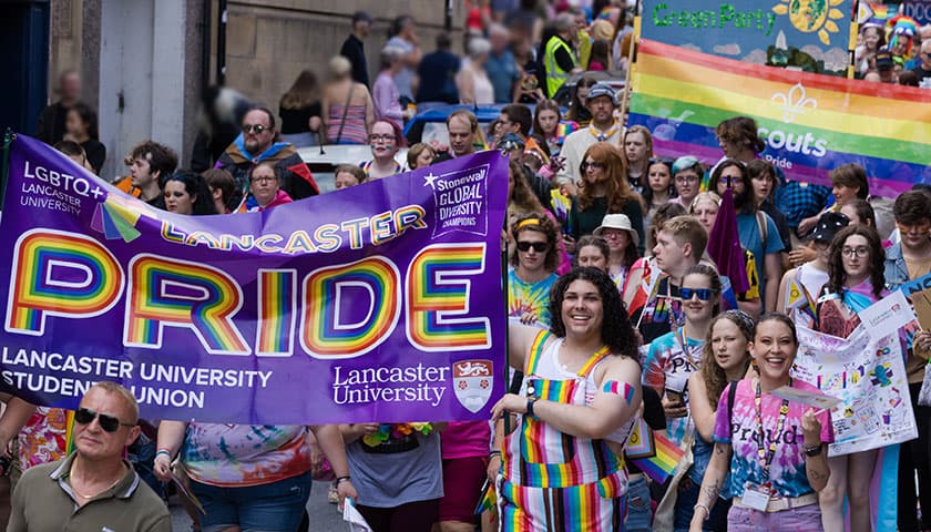 Lancaster Pride March with LU Staff and Students