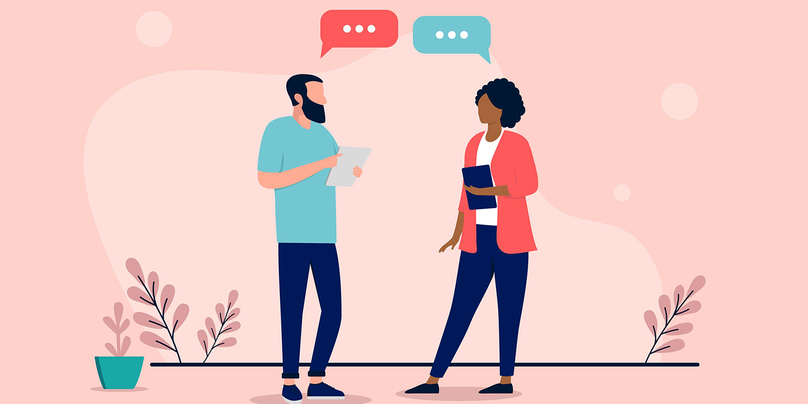 A tiled image of different minimalist cartoon heads