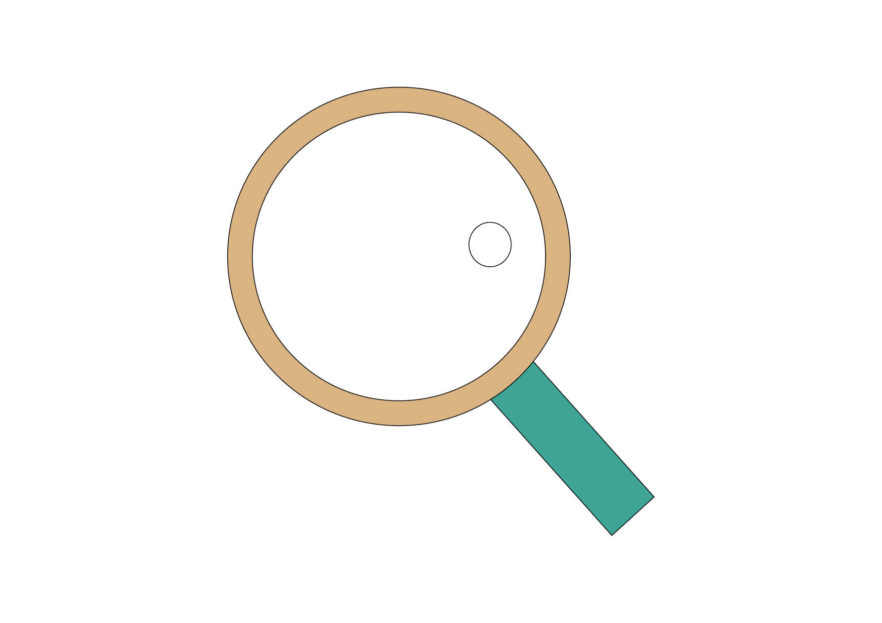 Magnifying class to illustrate the carrying out of  research 