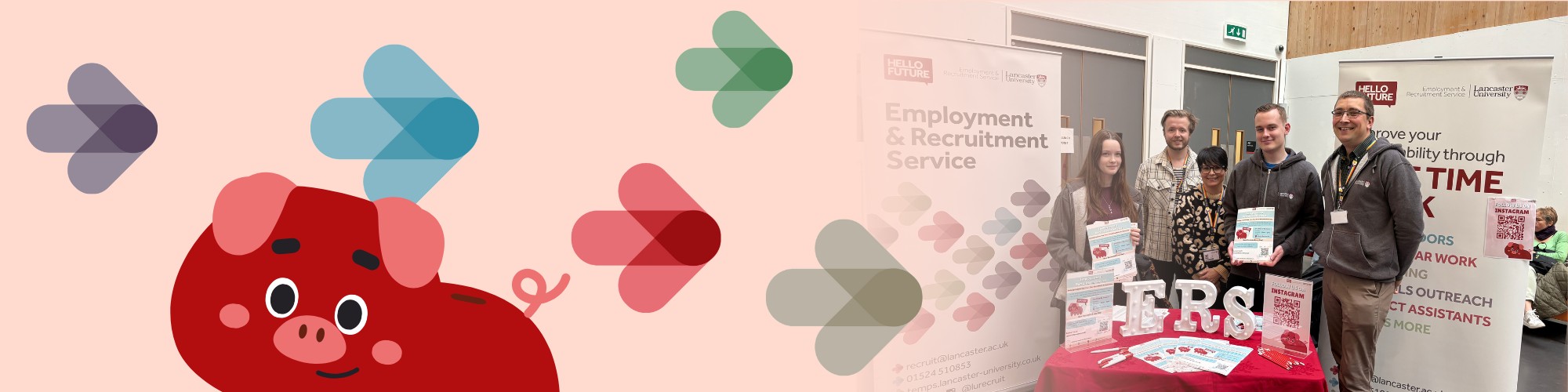 ERS Banners featuring Earnie and the ERS Team