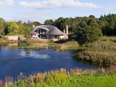 Forrest Hills lake and scenic grasslands.