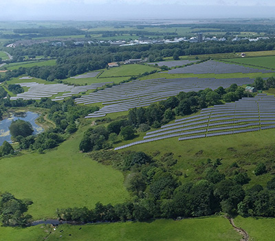 Solar farm at Forrest Hills and surrounding environment