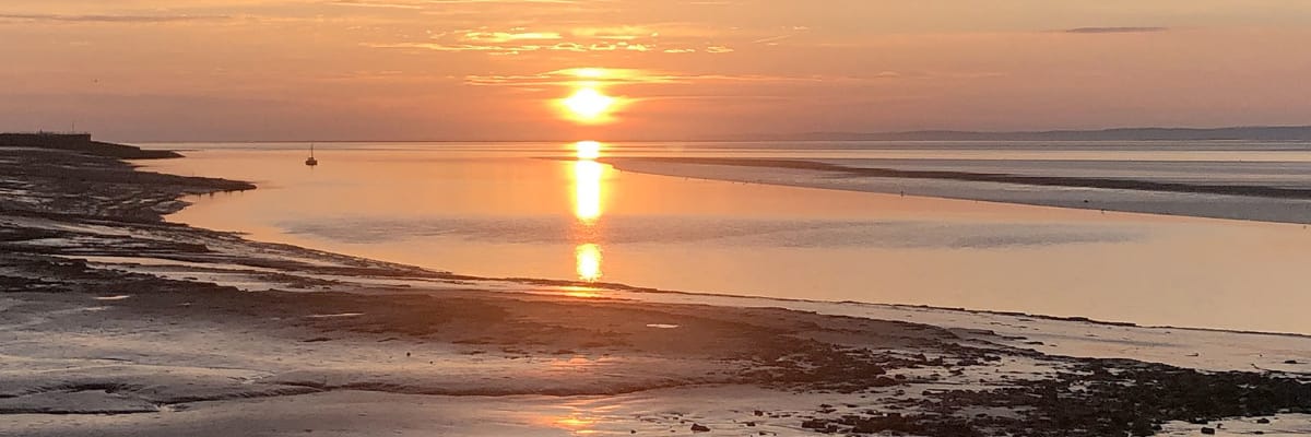 Sunset over Morecambe Bay.