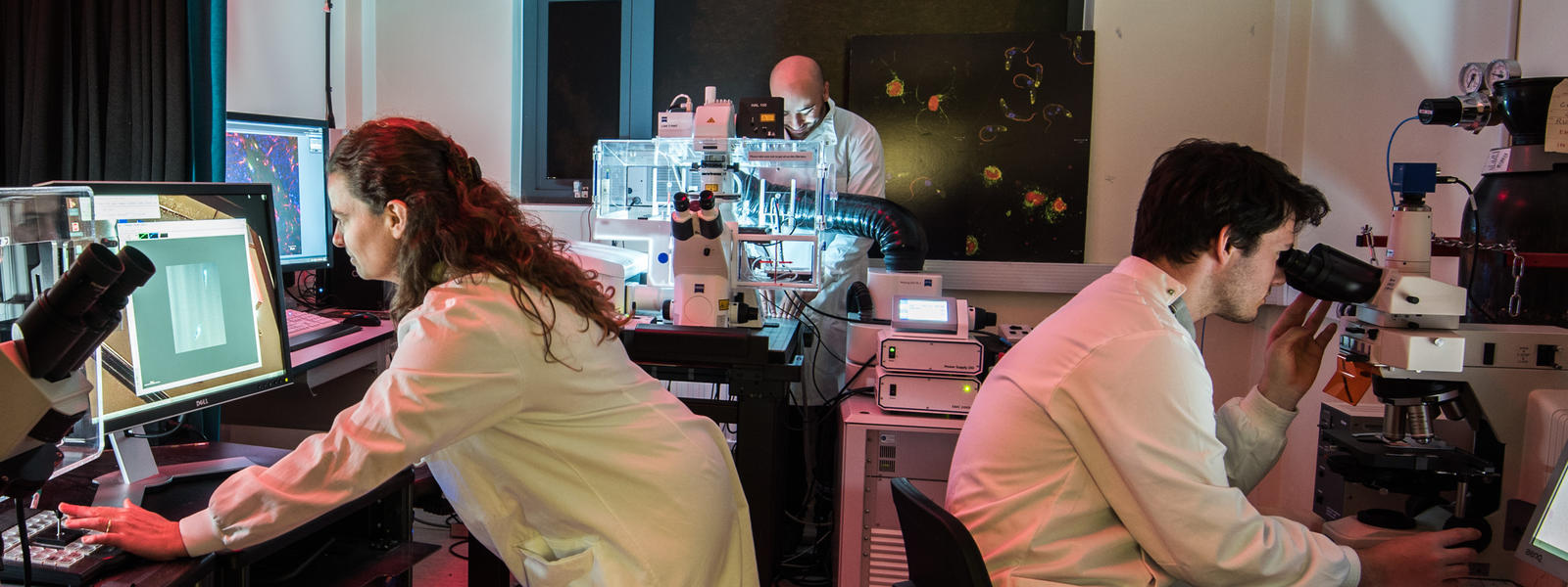 Three students are sat in the careers area.