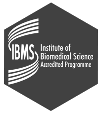 The accreditation logo for the IBMS, which certifies a course meets their standards