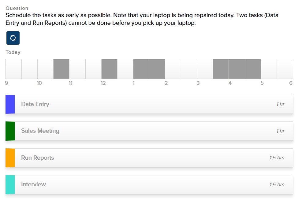 Schedule tasks question screenshot