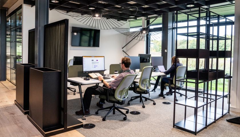 People working at LENS hot desks
