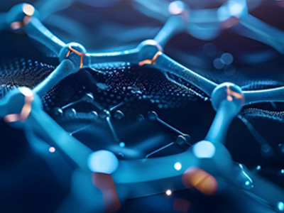 A decorative model of a molecular lattice