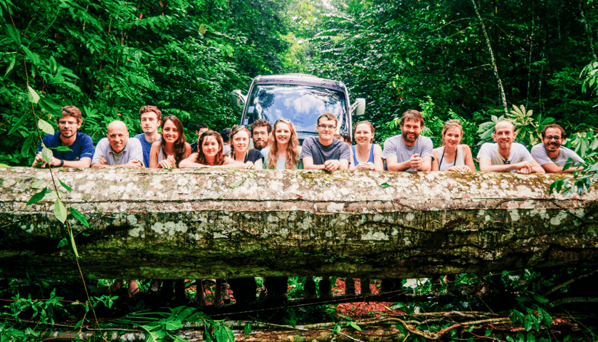 Students in the Amazon