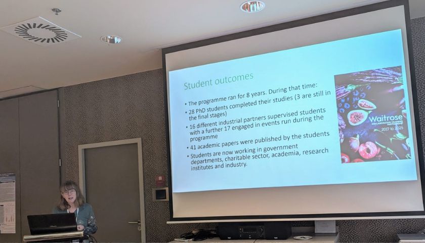 Professor Carly Stevens presenting in Berlin