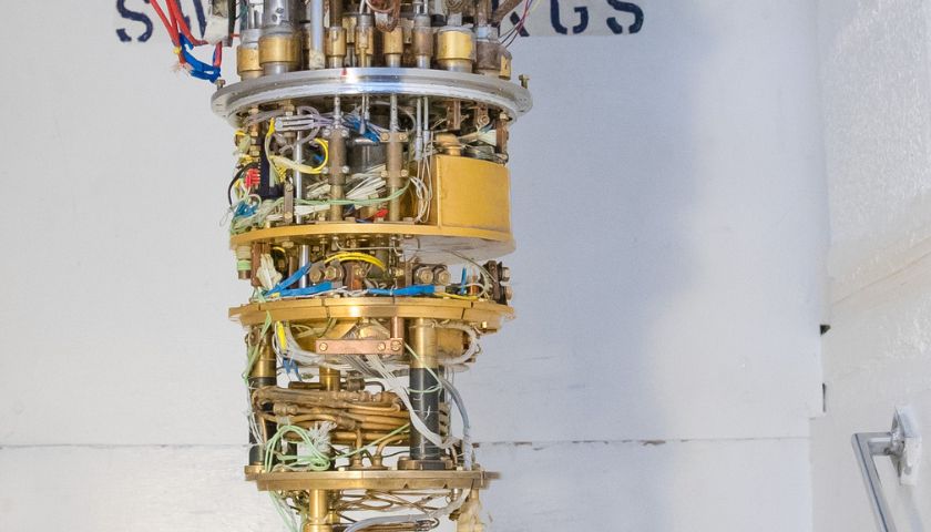 A student working on the 1978 fridge