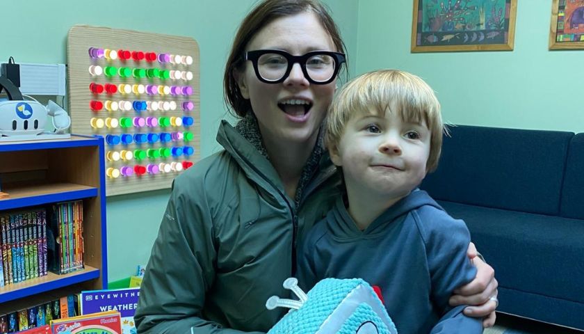 Anna and Elijah in the Pelican Lab