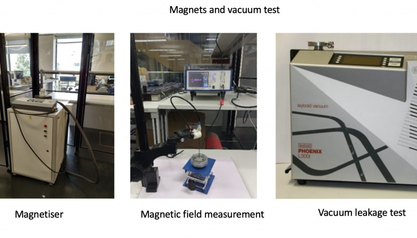 The magnet and vacuum testing equipment