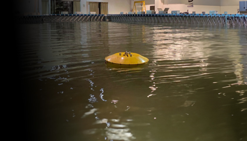 The TALOS device in a wave tank