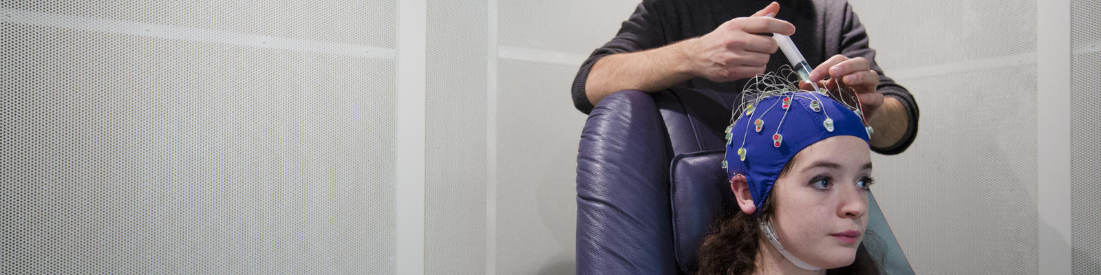 Person using an Electroencephalogram 
