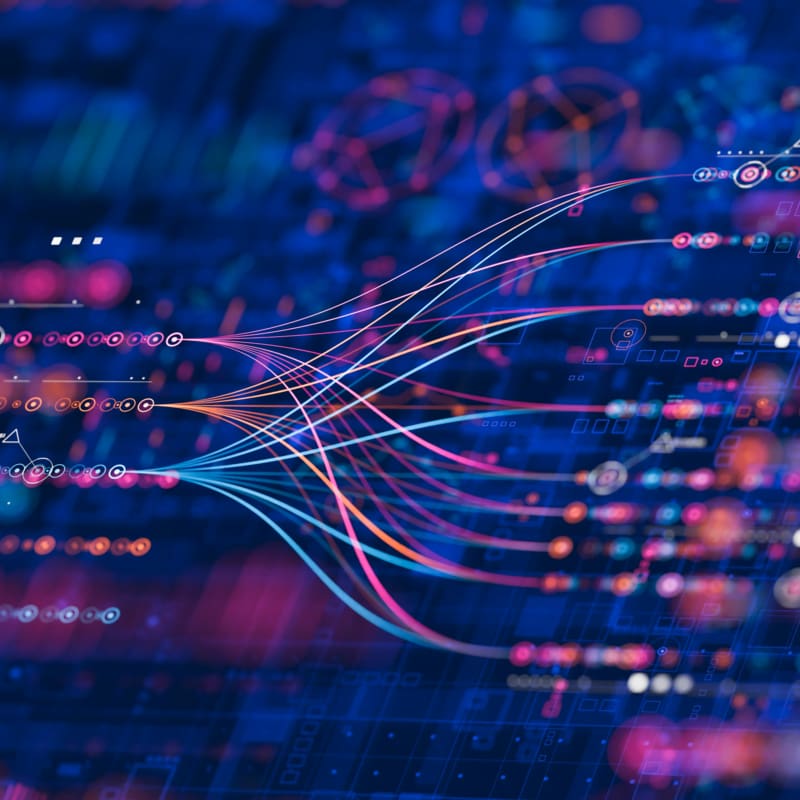 An abstract image of a neural network