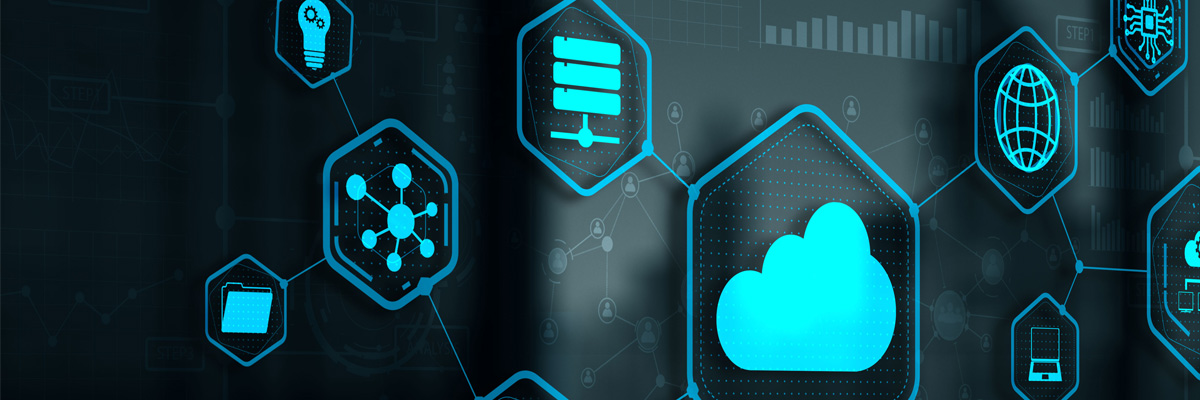 An abstract image of connections in security, including cloud and web