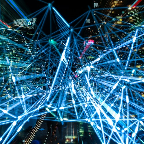 An abstract image of computer networks