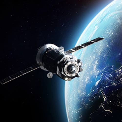 A satellite in space