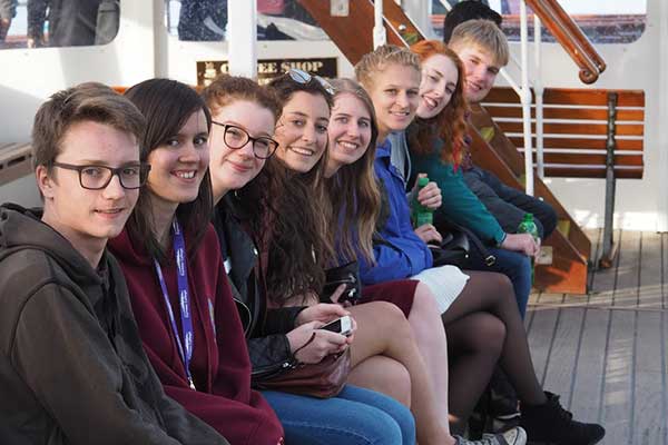 Students on the Windermere cruise