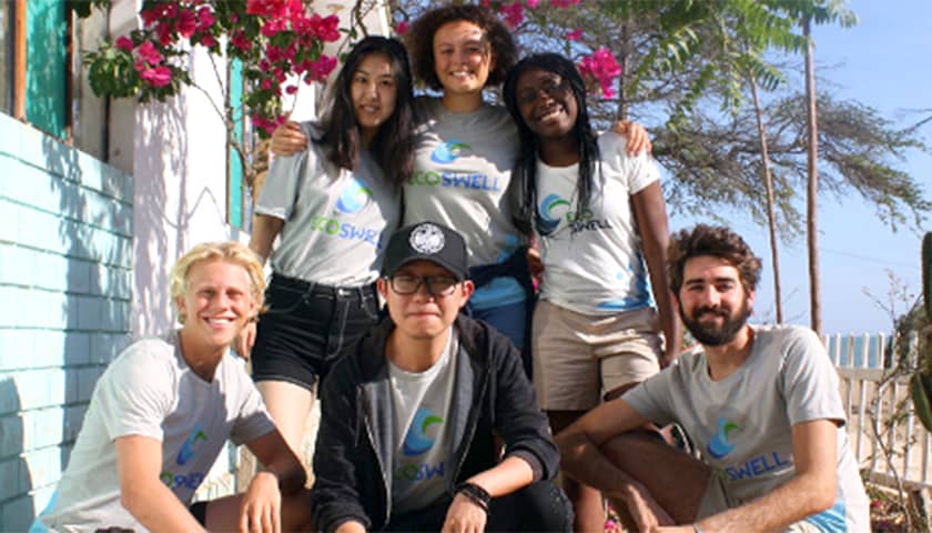 Group photo of vacation travel Lancaster University students