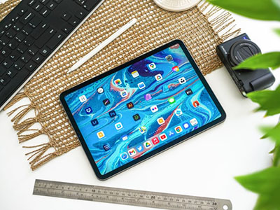 An iPad with lots of apps.